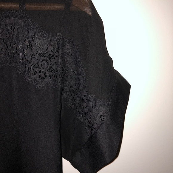 Jessica Simpson black tunic shirt dress. Lace top - Picture 3 of 9